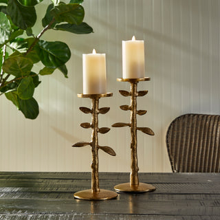 BRIER CANDLE STANDS, SET OF 2