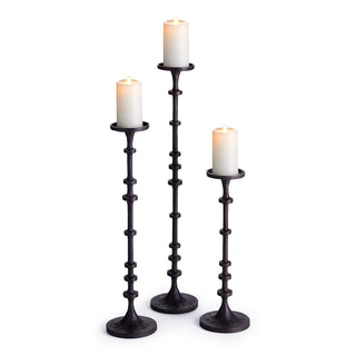 Tall black/bronze candleholder set of 3