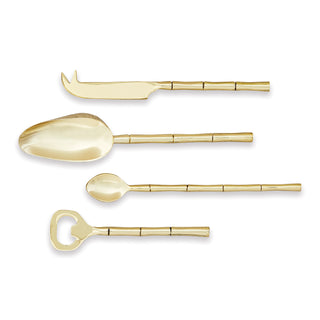 GROVE COCKTAIL ACCESSORIES, SET OF 4 GOLD