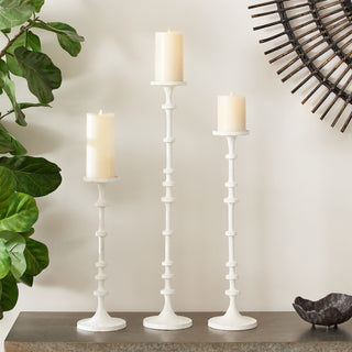ABACUS CANDLE STANDS, SET OF 3